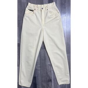 Lauren Ralph Lauren Straight Leg Pants Womens 4 Cream High Rise Preppy Classic